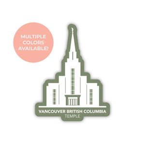 Tempelsticker Vancouver Brits-Columbia, Tempel Vancouver Canada, tempelsticker Canada, LDS-tempelstickers, tempel Vancouver BC