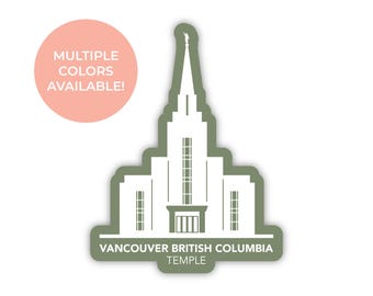 Tempelsticker Vancouver Brits-Columbia, Tempel Vancouver Canada, tempelsticker Canada, LDS-tempelstickers, tempel Vancouver BC