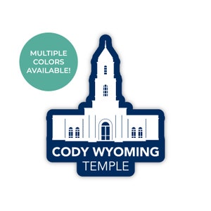 Cody Wyoming Tempel Sticker, Cody Wyoming Tempel, Cody Tempel Sticker, LDS Tempel Stickers, LDS geschenken, Cody Wyoming Tempel Geschenken