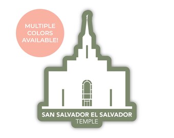 San Salvador El Salvador Temple Sticker, San Salvador El Salvador Temple, El Salvador Temple Sticker, LDS Temple Sticker, LDS Gift Idéer