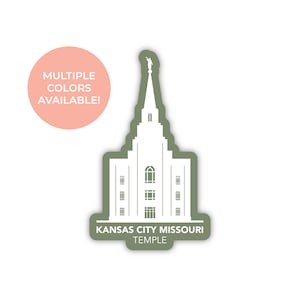 Kansas City Missouri tempel sticker, Kansas City Missouri tempel, Kansas City tempel sticker, LDS tempel sticker, LDS geschenken, Missouri tempel