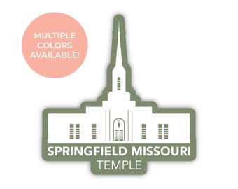 Springfield Missouri Tempel Aufkleber, Springfield Missouri Tempel, Springfield Tempel Aufkleber, LDS Geschenke, Missouri Tempel
