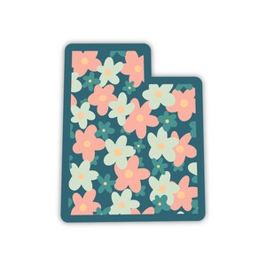 Floral Utah Sticker, Utah state flower sticker, Utah Sticker, Utah state sticker, Utah wildflower sticker, Utah waterproof sticker