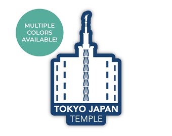 Klistermärke för templet i Tokyo i Japan, templet i Tokyo i Japan, templet i Japan, klistermärke för LDS-templet, klistermärke för Tokyo i Japan, missionen i Tokyo i Japan