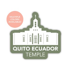 Quito Ecuador Tempel Sticker, Quito Ecuador Tempel, Ecuador Tempel Sticker, LDS Tempel Stickers, LDS Ecuador Quito Noord Missie, lds geschenken