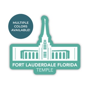 Fort Lauderdale Florida Tempel Aufkleber, Fort Lauderdale Florida Tempel, Fort Lauderdale Tempel Aufkleber, HLT Tempel Aufkleber, HLT Geschenke