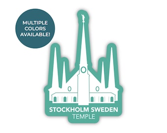 Stockholms tempel i Sverige, Stockholms tempel i Sverige, tempelklistermärke i Sverige, LDS tempelklistermärke, LDS gåvor, LDS missionsgåva i Sverige