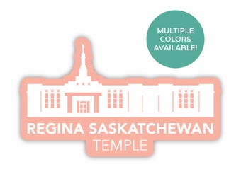 Regina Saskatchewan Canada tempel sticker, Regina Saskatchewan tempel, Canada tempel sticker, LDS tempel stickers, LDS tempel geschenken
