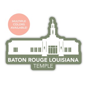 Baton Rouge Louisiana tempel sticker, Baton Rouge Louisiana tempel, Louisiana tempel sticker, LDS tempel stickers, LDS Baton Rouge missie