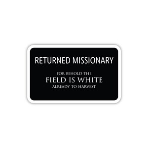 Etiqueta misionera retornada, etiqueta engomada de la misión SUD, regalo misionero devuelto, regalo LDS RM, etiqueta misionera lds, etiqueta misionera devuelta