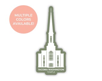 Tacoma Washington Tempel Aufkleber, Tacoma Washington Tempel, Washington Tempel Aufkleber, LDS Tempel Aufkleber, Tacoma Washington Mission