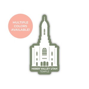 Heber Valley Utah Temple Sticker, Heber Valley Utah Temple, Utah Temple Stickers, LDS Temple Stickers, LDS Temple Sticker, Heber Temple