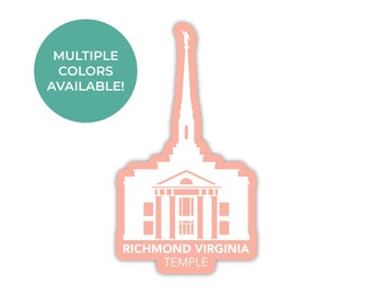 Richmond Virginia Temple Aufkleber, Richmond Virginia Temple, Virginia Temple Aufkleber, LDS Tempelaufkleber, Richmond Stickers, Richmond Mission