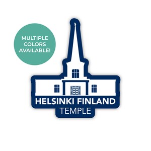 Helsinki Finland Tempel Sticker, Helsinki Finland Tempel, Finland Tempel Sticker, LDS Tempel Sticker, LDS Geschenken, LDS Finland missie geschenk