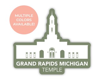 Grand Rapids Michigan Temple Sticker, LDS Temple Stickers, Grand Rapids Michigan Temple, Lds Temple gifts, Grand Rapids Temple Sticker