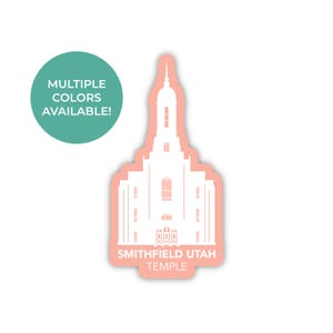 Smithfield-tempelsticker (Utah), Smithfield-tempel (Utah), tempelstickers Utah, stickers LDS-tempel, LDS-geschenken, cadeau Smithfield Mission, cadeau Smithfield Mission
