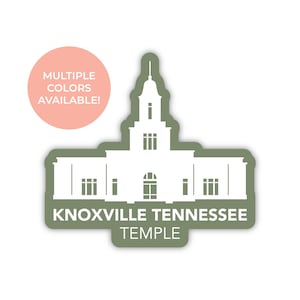 Knoxville Tennessee Tempel Sticker, Knoxville Tennessee Tempel, Knoxville Tennessee Tempel sticker, LDS Tempel Stickers, LDS Gift Ideas
