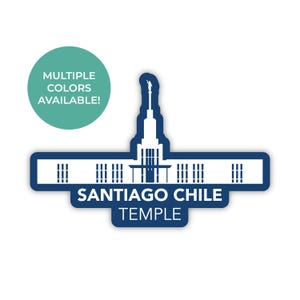 Sticker tempel Santiago, Chili, tempel Santiago, Chili, Lds-tempelstickers, Lds-sticker, Santiagotempel, missiecadeau Chili