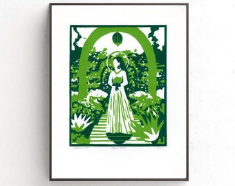 Niebiańska Matka Relief Print, Niebiańska Matka Sztuka, LDS Fine Art, Niebiańscy Rodzice Sztuka, Macierzyństwo Sztuka, Niebiańska Matka, Boska Kobieca Sztuka