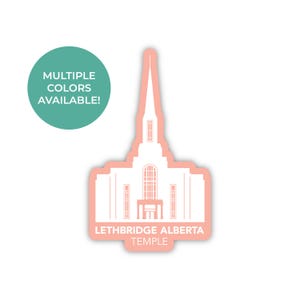 Sticker tempel Lethbridge Alberta Canada, sticker tempel Lethbridge Alberta, Canada tempel sticker, sticker LDS tempel, zending LDS Alberta Canada Mission