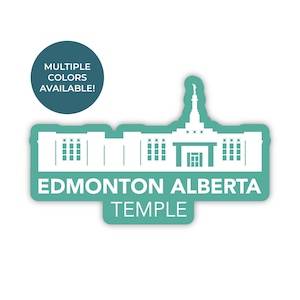 Edmonton Alberta Canada Temple Sticker, Edmonton Alberta Temple, Canada Temple sticker, LDS Temple Stickers, LDS Alberta Canada Mission gift