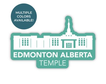 Tempelsticker Edmonton, Alberta, Canada, tempelsticker Edmonton, Alberta, Canada tempelsticker, tempelstickers LDS, LDS Alberta Canada Mission cadeau