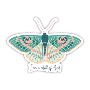 I am a child of God Sticker, Primary children stickers, young women stickers, lds stickers, lds primary gift, butterfly christian sticker