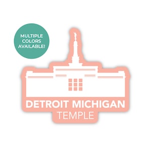 Detroit Michigan tempel sticker, LDS tempel stickers, Detroit Michigan tempel, Lds tempel geschenken, LDS Detroit missie, Detroit tempel sticker