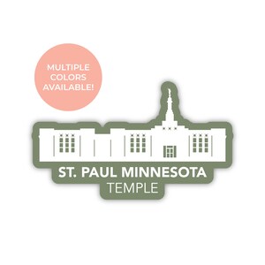 St. Paul Minnesota Tempel Sticker, St. Paul Minnesota Tempel, St. Paul Tempel Sticker, LDS Tempel Stickers, LDS cadeau, Missesota Mission Gift