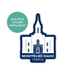 Montpelier, Idaho-tempel sticker, Montpelier, Idaho-sticker, LDS-tempelstickers, Montpelier, Idaho-tempel, LDS-tempel, Pocatello, Idaho-missie