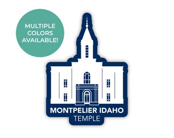 Montpelier Idaho Temple Sticker, Montpelier Idaho Sticker, LDS Temple Stickers, Montpelier Idaho Temple, Lds Temple, Pocatello Idaho Mission
