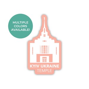 Kiev Oekraïne tempel sticker, Kiev Oekraïne tempel, Oekraïne tempel sticker, LDS tempel stickers, LDS Oekraïne missie geschenken, LDS cadeau-ideeën