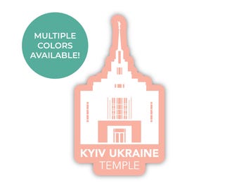 Kiev Oekraïne tempel sticker, Kiev Oekraïne tempel, Oekraïne tempel sticker, LDS tempel stickers, LDS Oekraïne missie geschenken, LDS cadeau-ideeën