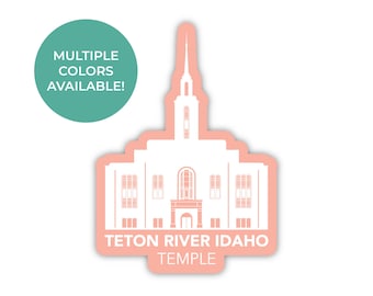 Teton River Idaho Temple Sticker, Teton River Idaho, LDS Temple Stickers, Teton River Sticker, Teton River Temple, LDS Gift ideas