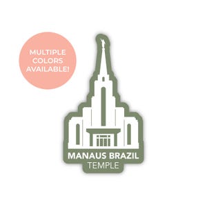 Sticker tempel Manaus, Brazilië, tempel Manaus, Brazilië, sticker tempel Brazilië, LDS-tempelstickers, sticker Brazilië, missie Manaus, Brazilië