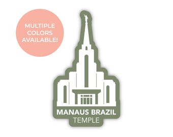 Sticker tempel Manaus, Brazilië, tempel Manaus, Brazilië, sticker tempel Brazilië, LDS-tempelstickers, sticker Brazilië, missie Manaus, Brazilië
