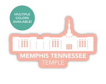 Memphis Tennessee Temple Sticker, Memphis Tennessee Temple, Memphis Tennessee Temple decal, LDS Temple Stickers, LDS Gift Ideas