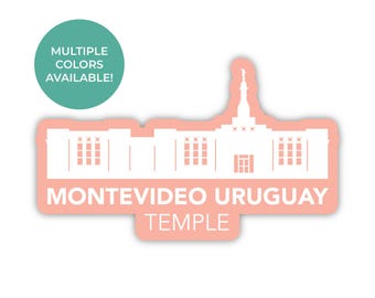 Sticker tempel Montevideo Uruguay, tempel Montevideo Uruguay, sticker tempel Uruguay Uruguay, LDS-tempelstickers, geschenken LDS-missie Uruguay Uruguay