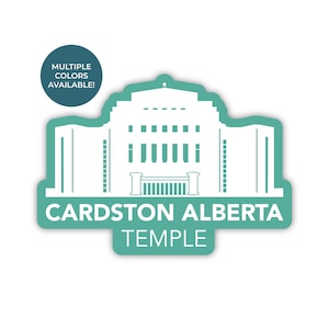 Cardston Alberta Canada tempel sticker, Cardston Alberta tempel, Canada tempel sticker, LDS tempel stickers, LDS Alberta Canada Mission cadeau