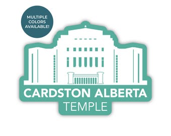 Cardston Alberta Canada tempel sticker, Cardston Alberta tempel, Canada tempel sticker, LDS tempel stickers, LDS Alberta Canada Mission cadeau