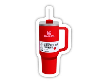 Stanley Starbucks Cup Sticker, Stanley 40oz Adventure Quencher H2.0, Valentines Stanley Tumbler, Limited Edition Stanley Quencher