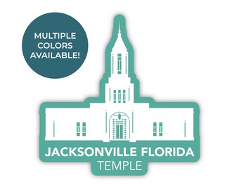 Jacksonville Florida Tempel Aufkleber, Jacksonville Florida Tempel, Florida Tempel Aufkleber, LDS Tempel Aufkleber, Jacksonville Tempel Aufkleber