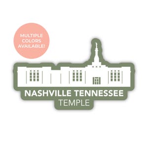 Nashville Tennessee tempel sticker, Nashville Tennessee tempel, Nashville Tennessee tempel sticker, LDS tempel stickers, LDS cadeau-ideeën