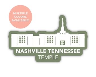 Nashville Tennessee Temple Sticker, Nashville Tennessee Temple, Nashville Tennessee Temple decal, LDS Temple Stickers, LDS Gift Ideas