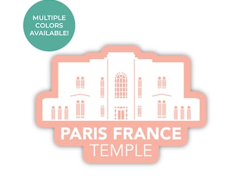 Paris France Temple Sticker, Paris France Temple, Paris Temple Sticker, LDS Temple Stickers, France Temple, Paris France Mission gift