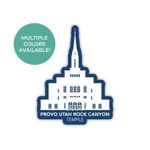 Provo Utah Rock Canyon tempel sticker, gerenoveerde Provo Utah tempel, Utah tempel stickers, LDS tempel sticker, Provo Rock Canyon tempel