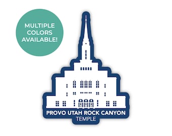 Provo Utah Rock Canyon Temple Sticker, Renovated Provo Utah Temple, Utah Temple Stickers, LDS Temple Sticker, Provo Rock Canyon Temple