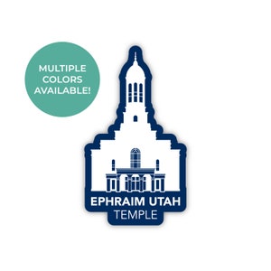 Ephraim Utah Tempel Sticker, Ephraim Utah Tempel, Utah Tempel Stickers, LDS Tempel Stickers, LDS Tempel Sticker, Ephraim Utah Missie cadeau