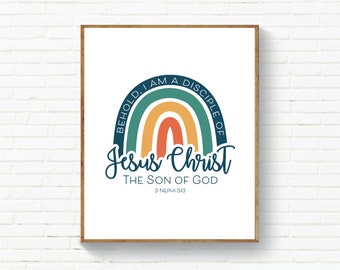 2024 Youth Theme Printable Poster, I am a Disciple of Jesus Christ, 2024 Young Women theme printable, Youth Theme LDS printable, LDS Poster