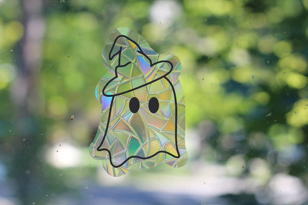 Ghost Window Cling Ghost Suncatcher Sticker Spooky Window Etsy